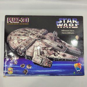 Wrebbit 3D Puzzle Star Wars Millennium Falcon Vintage 1995 Set Puzz-3D